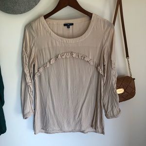 Gap Ruffle Detail Blouse Top Blush